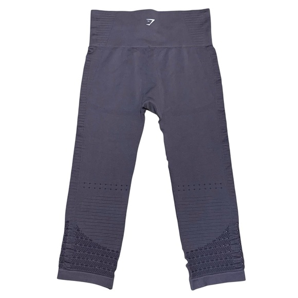 Gymshark Energy Seamless Cropped High waisted Leggings 'Slate Lavender' Size M - Picture 4 of 15